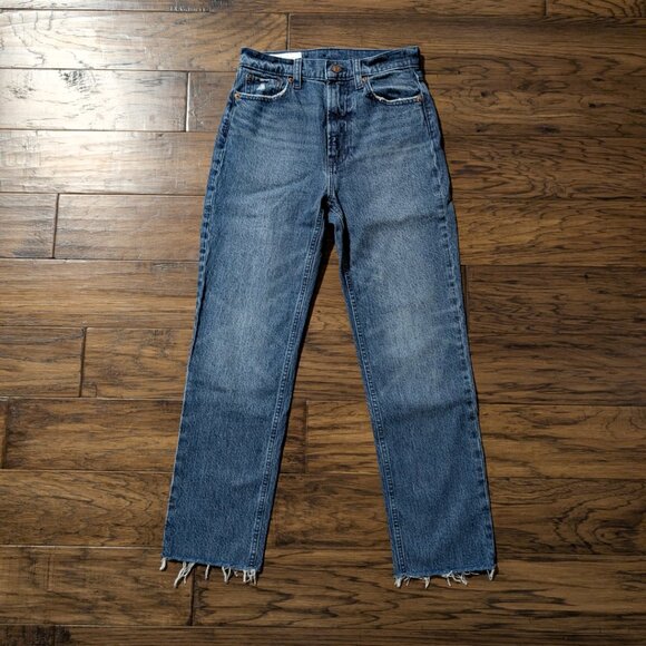 Gap Cheeky Straight Sky High ankle length blue denim jeans size 26, 2 regular - Picture 4 of 16